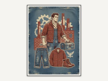 industrial apron still life print