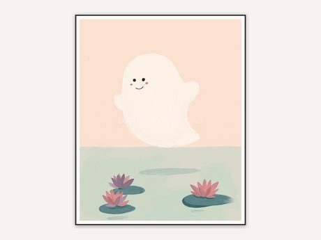 Halloween printable wall art design from the 120 print bundle shown framed