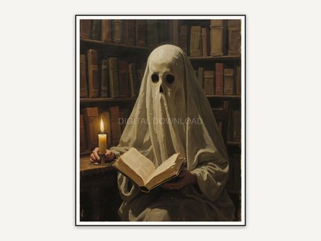 Halloween printable wall art design from the 120 print bundle shown framed