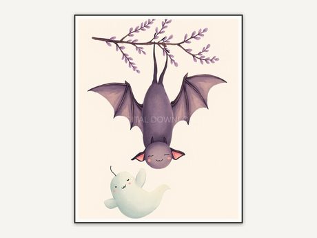 Halloween printable wall art design from the 120 print bundle shown framed