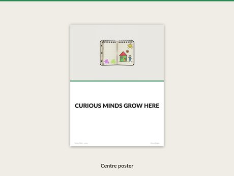 Curious Minds full page bulletin board poster