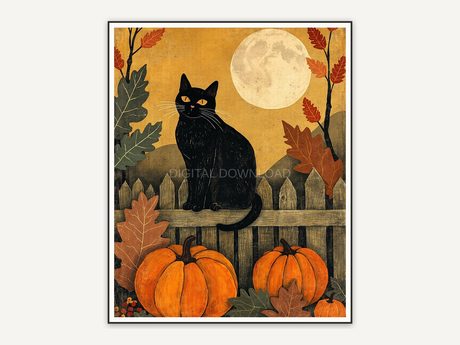 Halloween printable wall art design from the 118 print bundle shown framed