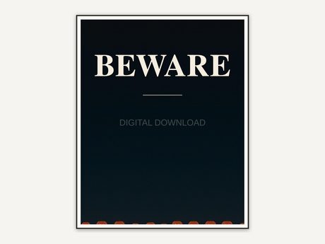 Halloween printable wall art design from the 118 print bundle shown framed