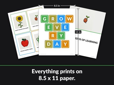 Every page prints on standard 8.5 x 11 inch paper