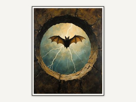 Halloween printable wall art design from the 120 print bundle shown framed