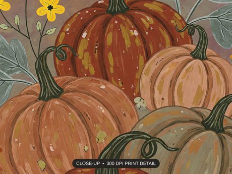 Close-up print detail of the halloween kitchen art artwork at 300 DPI