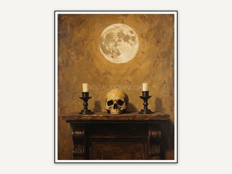 Halloween printable wall art design from the 120 print bundle shown framed