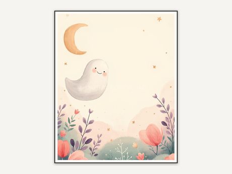 Halloween printable wall art design from the 120 print bundle shown framed
