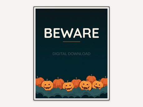Halloween printable wall art design from the 120 print bundle shown framed
