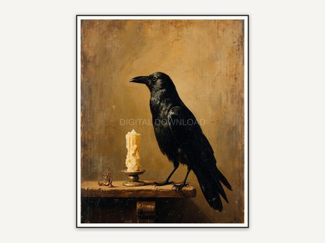 Halloween printable wall art design from the 120 print bundle shown framed