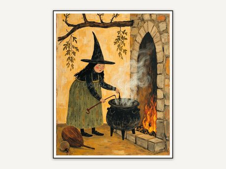 Halloween printable wall art design from the 120 print bundle shown framed