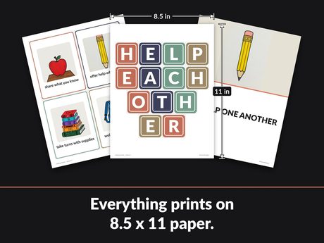 Every page prints on standard 8.5 x 11 inch paper