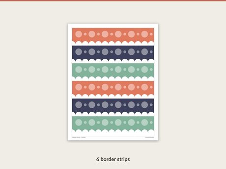 Helping Hands scalloped bulletin board border strips