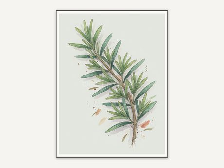 Rosemary botanical illustration