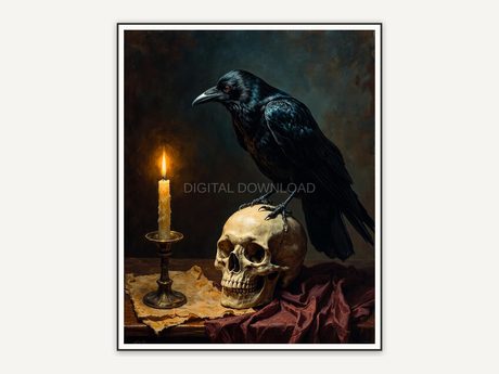 Halloween printable wall art design from the 120 print bundle shown framed