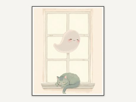 Halloween printable wall art design from the 120 print bundle shown framed