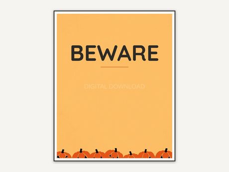 Halloween printable wall art design from the 120 print bundle shown framed