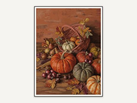 warm terracotta pumpkin study full composition