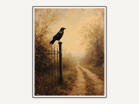Halloween printable wall art design from the 120 print bundle shown framed