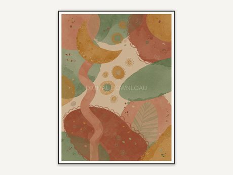 Earthy abstract layers six