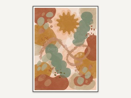 Soft textured abstract in warm neutrals three