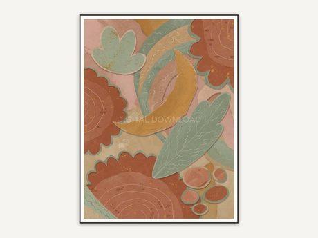 Organic ochre boho print five