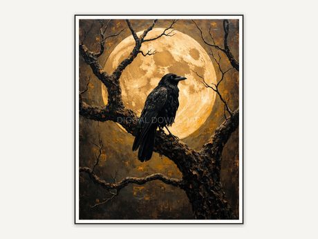 Halloween printable wall art design from the 115 print bundle shown framed