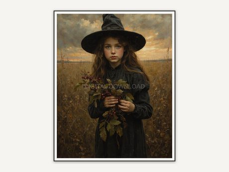 Halloween printable wall art design from the 120 print bundle shown framed