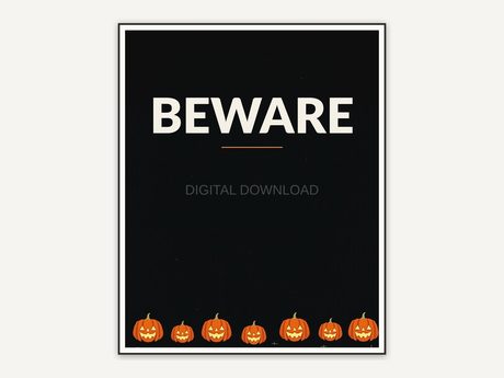 Halloween printable wall art design from the 120 print bundle shown framed