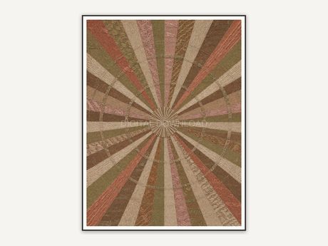 woven sunburst pattern print