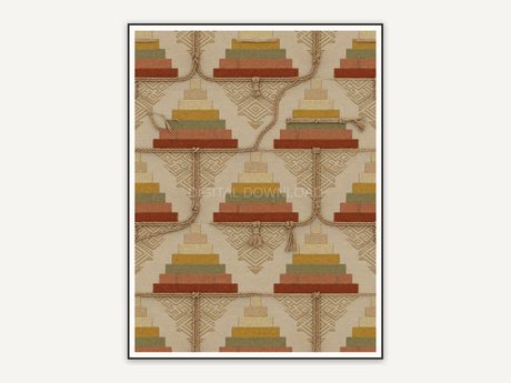 woven pyramid pattern print