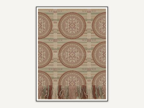 woven medallion pattern print