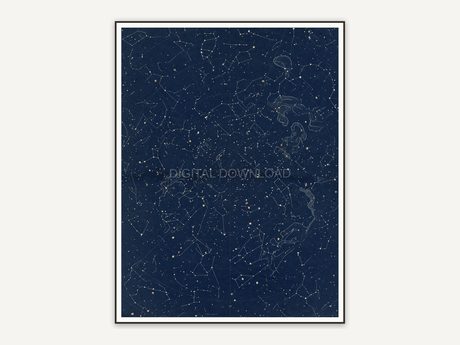 Navy zodiac constellation chart