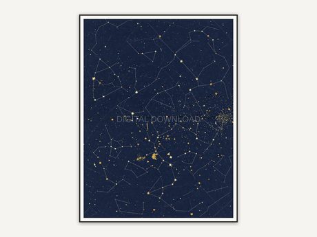Deep blue astronomy poster