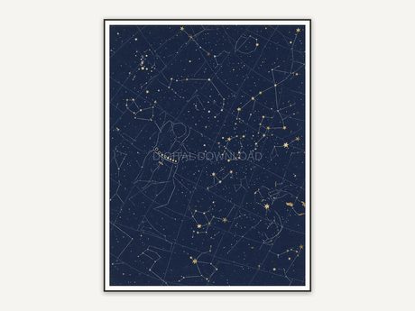 Subtle gold constellation detail